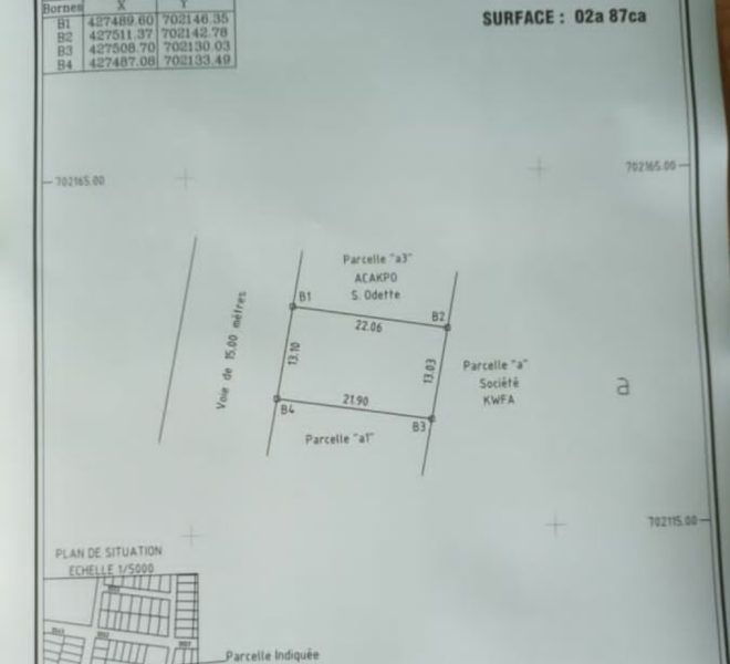 Terrain à vendre à Cotonou Fidjrossè, Bénin