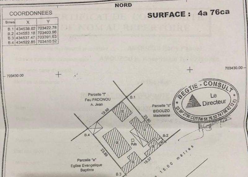 Terrain à vendre à Cotonou Gbégamè
